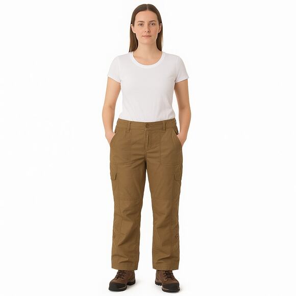 Steve & Barry’s Women’s Khaki Cotton Cargo Pants Size 12 - Picture 1 of 6